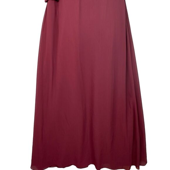 SORELLA VITA Bridesmaid Dress Burgundy Sz 20 Prom Chiffon Lined Full Length - Picture 6 of 16